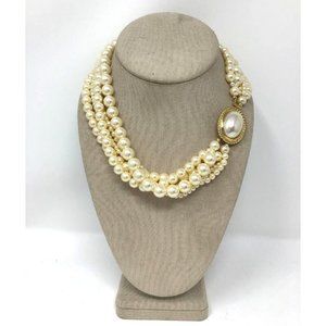 Carolee Multi-Layer Pearl Necklace  Vintage -- 18"